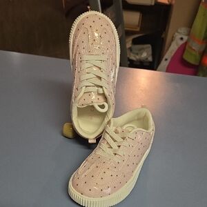 Sparkly Pink Kids Sneakers